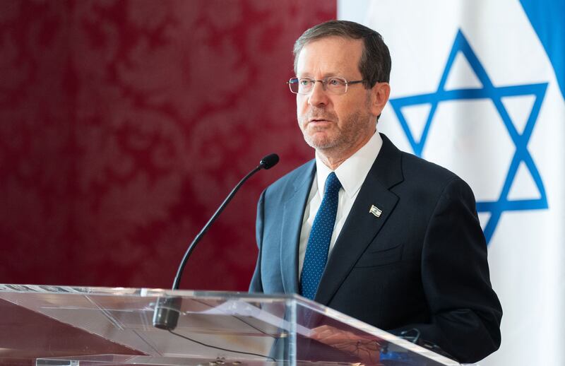 Current Israeli president Isaac Herzog is grandson of Isaac Herzog, who was first Chief Rabbi of Ireland from 1922 to 1936, and who went on to become Chief Rabbi of Israel after independence there in 1948. Photograph: Georg Hochmuth/APA/AFP/Getty 