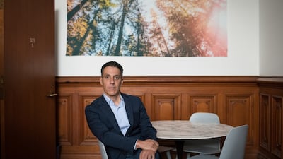 Hany Farid, a developer of PhotoDNA and a professor at the University of California, Berkeley, in his office at the school. Photograph: Kholood Eid/The New York Times