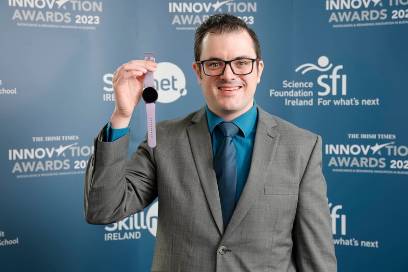 James Power of AgriGuardian at The Irish Times Innovation Awards 2023 final judging day. Photograph: Conor McCabe Photography.