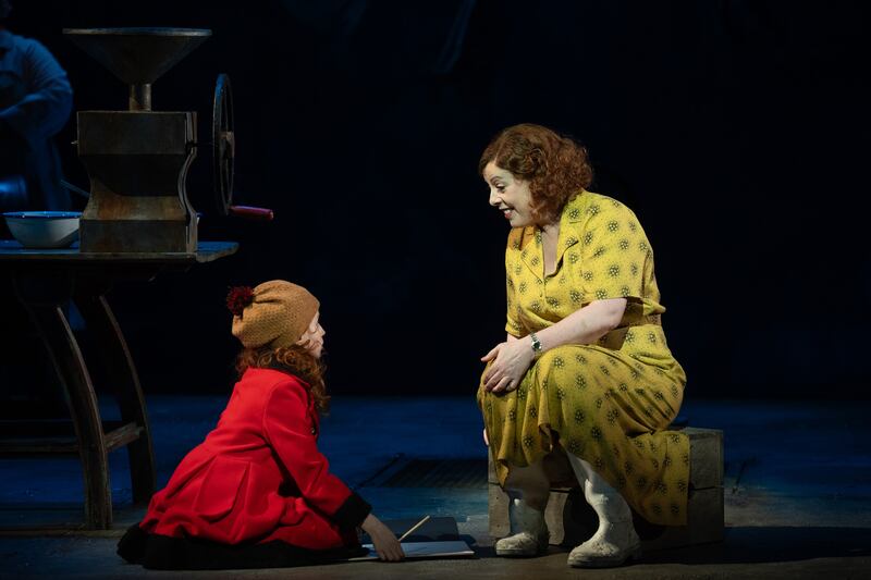 The Flying Dutchman: Caroline Wheeler, as little Senta, and Giselle Allen, as Senta. Photograph: Patrick Redmond