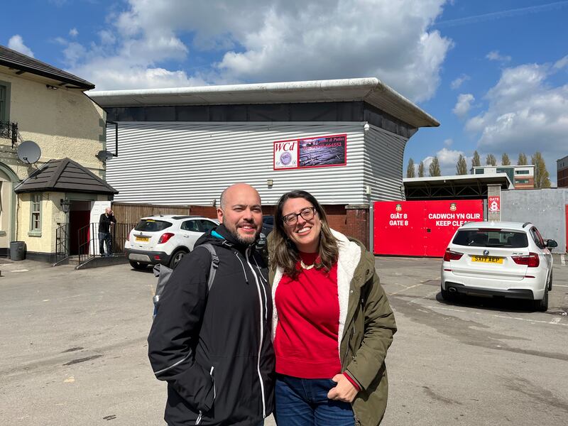 Paula Souza, a Brazilian living in Lisbon, was visiting Manchester with her partner, Daniel Lima, and came on a day-trip to Wrexham after seeing the documentary