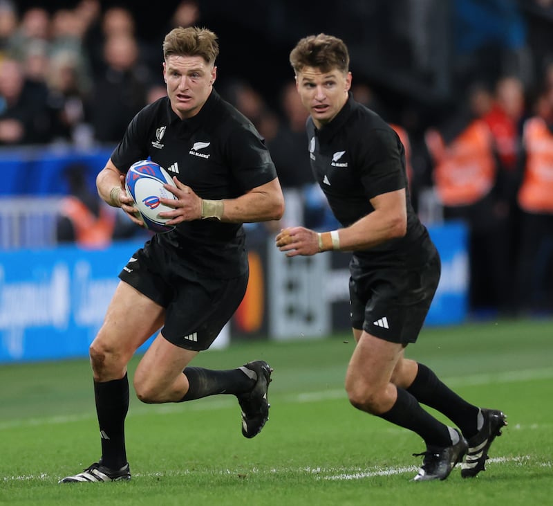 New Zealand’s Jordie Barrett and Beauden Barrett. Photograph: James Crombie/Inpho