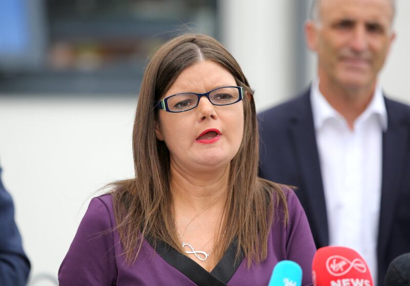 07/07/2022 
Sinn Féin TD Kathleen Funchion was quick to distance herself and her party from comments by a Sinn Féin councillor that his area was being used as a “dumping ground” for refugees. Photograph: Gareth Chaney/Collins Photos