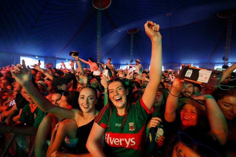 Electric Picnic: Delighted Saw Doctors fans on Sunday night. Photograph: Alan Betson