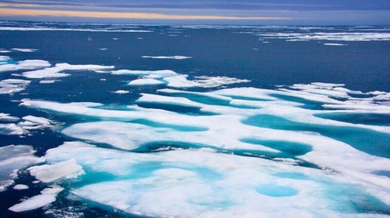 Sea ice in the Northwest Passage near Nunavut in the Canadian Arctic. Photograph: Alamy via Guardian