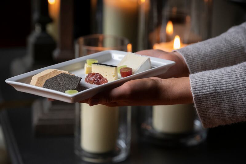 Selection of Sheridans' Cheese, Crackers & Chutney at the Irish Food Writers Guild Awards 2023. Photograph: Paul Sherwood