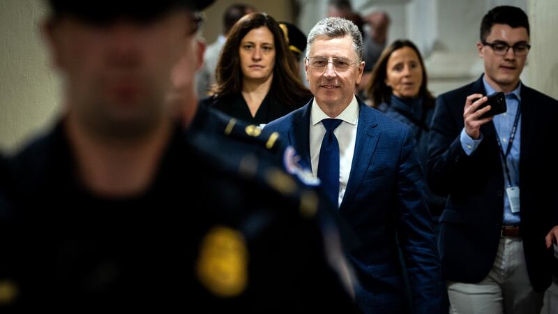 Kurt Volker, a former State Department envoy to Ukraine, turned over text messages that are a key source of interest to investigators. Photograph: Erin Schaff/The New York Times