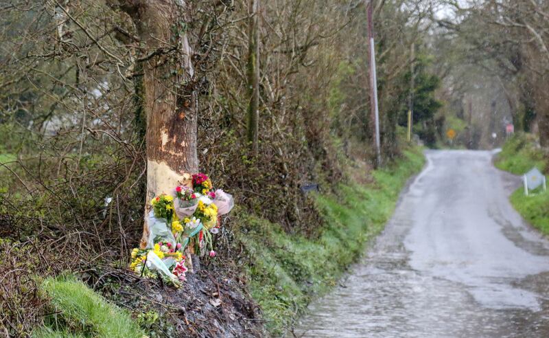 The scene of the car crash in which two teenagers died outside Headford, Co Galway. Photograph: Hany Marzouk
