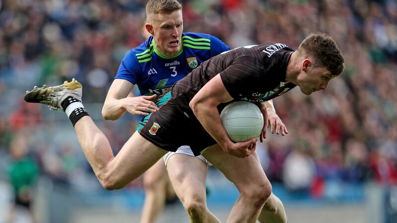 Kerry defender Jason Foley has stepped up this season, adding defensive nous and improved tackle technique. Photograph: Evan Treacy/Inpho