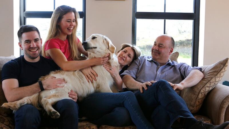 Pascal and Siobhán Bonnichon with their children, Cian and Aoife. Photograph: Frédéric De La Mure