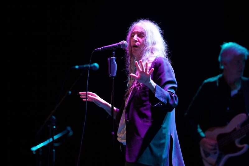 Patti Smith performing at Vicar Street. Photograph: Fran Veale