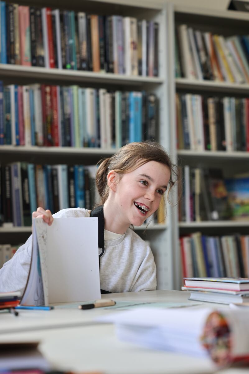 Bray Library teen comic club member Emily Cobbe. Photograph: Dara Mac Dónaill 








