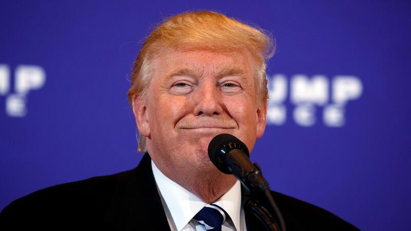 Republican presidential candidate Donald Trump speaks during a campaign rally, on Friday evening, in Cedar Rapids, Iowa. Photograph: AP