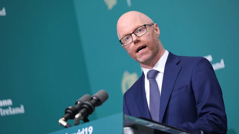 Minister for Health Stephen Donnelly TD during a press briefing at Government Buildings in Dublin on Friday. Photograph: Julien Behal/PA Wire