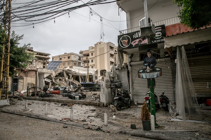 The destruction following an Israeli airstrike in Tyre, southern Lebanon