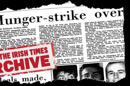 From the archive: Hunger-strike over