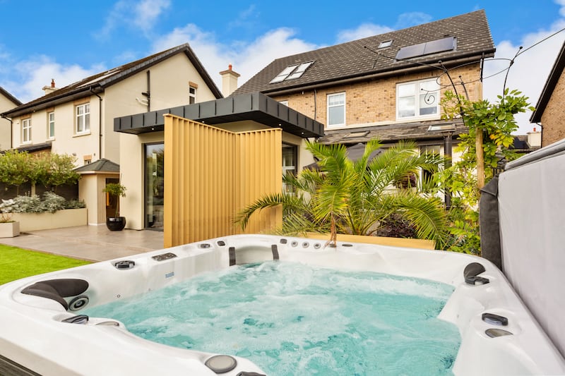 Hot tub in garden