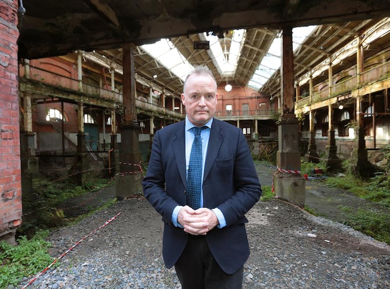 Edward Guinness, the fourth Earl of Iveagh at the Iveagh Markets in November. Photograph: Brian McEvoy