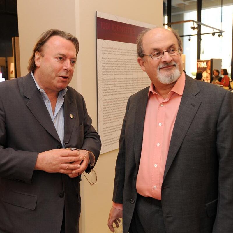 Salman Rushdie with his friend Christopher Hitchens in 2010. Photograph: Erik Lesser/New York Times