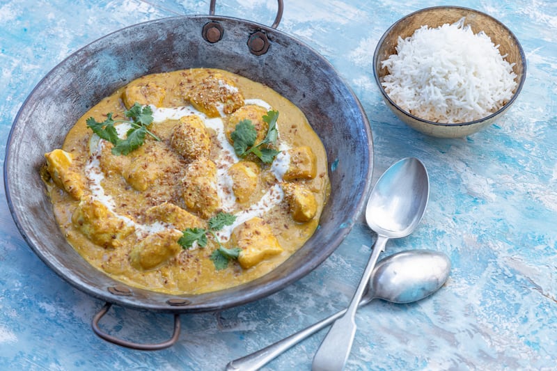 Chicken korma. Photograph: Harry Weir