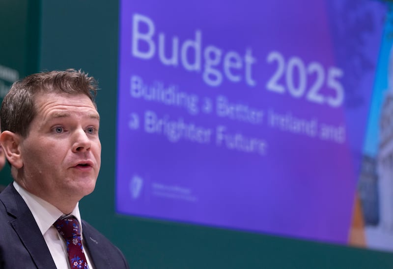 Minister for Enterprise, Trade and Employment Peter Burke aspects of outlines Budget 2025.