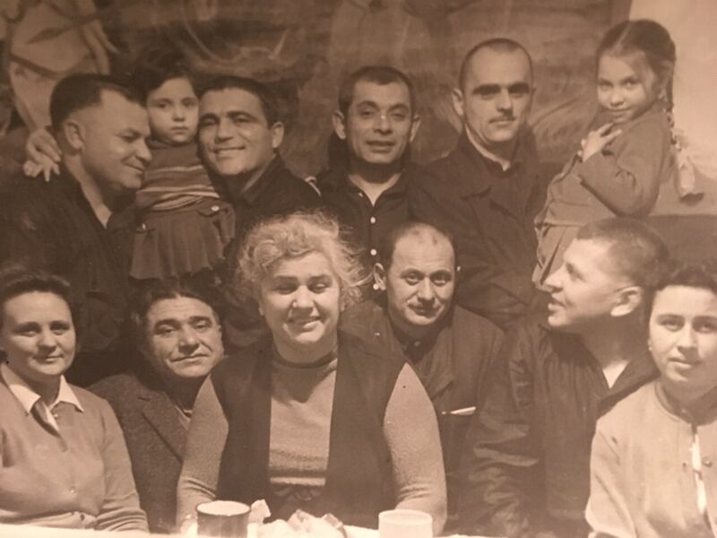 Back in the USSR: rare smiles inside Grozny’s prison camp in 1963. Photograph courtesy of Zhanna and Conor O’Clery