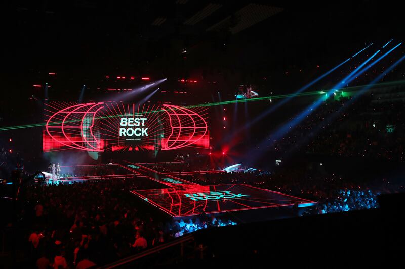 The MTV EMAs were held at the PSD Bank Dome in Duesseldorf last November. Photograph: Andreas Rentz/Getty Images for MTV