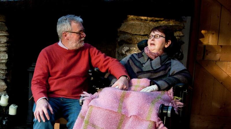 Stalwart support: Marie Fleming with her partner, Tom Curran. Photograph: Garry O’Neill