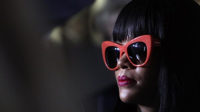 Rihanna at Stella McCartney’s show in Paris. Photograph: Thibault Camus/AP Photo