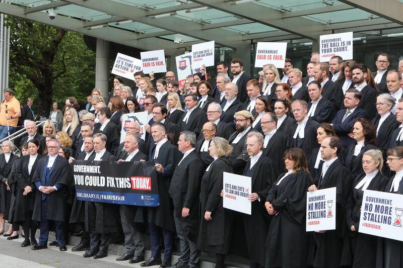 Criminal barristers also went on strike for three days last July. Photograph: Collins