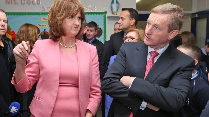 Taoiseach Enda Kenny and Tánaiste Joan Burton will campaign on a dual mantra of competence and stability. At issue is whether they can overcome the counterblast from a disparate opposition. Photograph: Colin Keegan/Collins Dublin