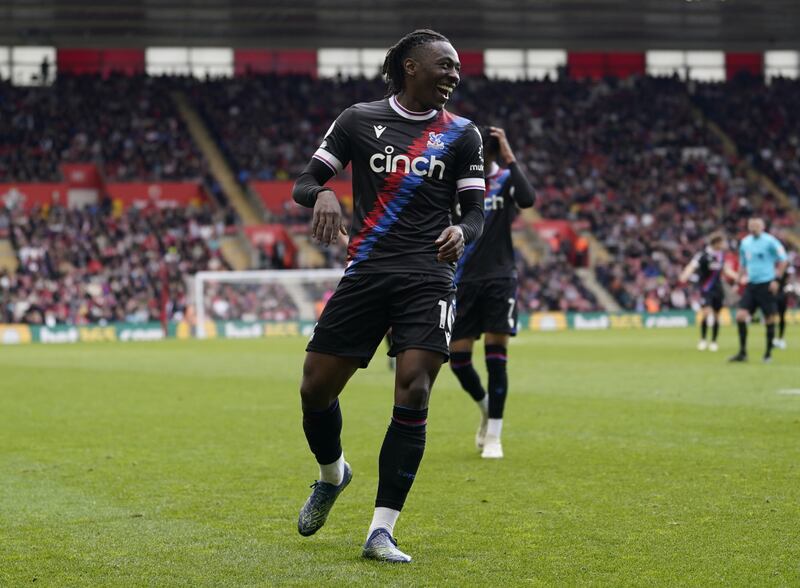 Crystal Palace's Eberechi Eze celebrates scoring their side's second goal of the game. Photograph: 