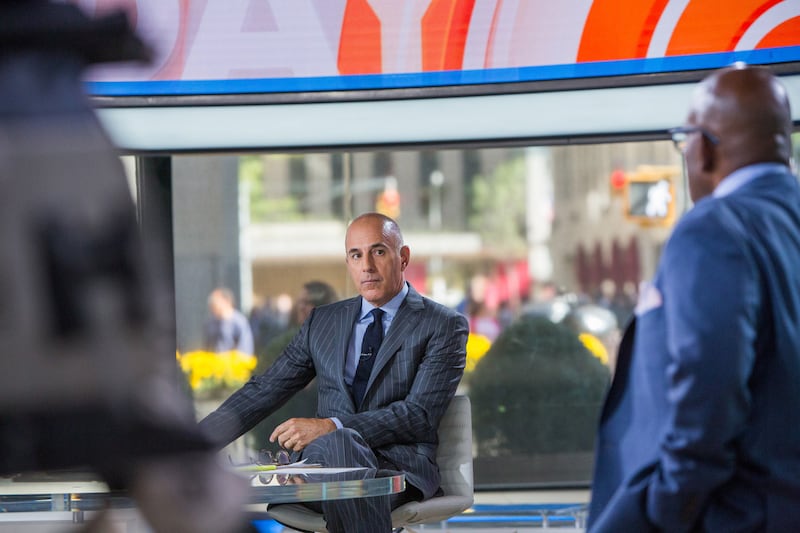 #MeToo: Matt Lauer on the set of the NBC show Today in September 2017. He was fired two months later. Photograph: Nathan Congleton/NBC via Getty