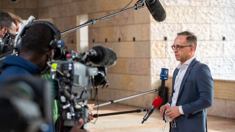 Germany’s foreign minister Heiko Maas said the events of the German colonial period should be named “without sparing or glossing over them”. Photograph: Jose Sena Goulao/EPA