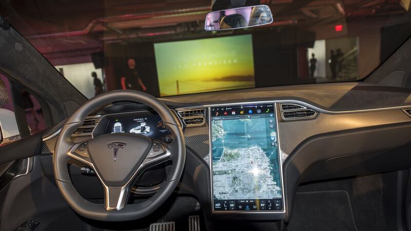 The dashboard of a Tesla Model X.