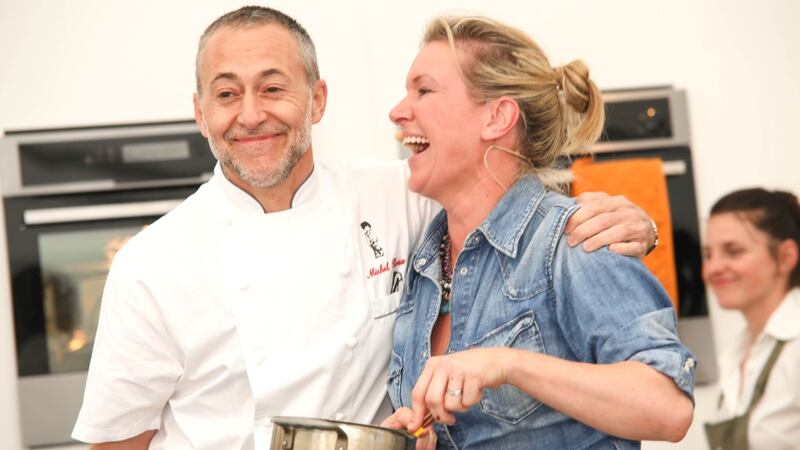 Michel Roux and Rachel Allen at Taste of Dublin. Photograph: Allen Kiely