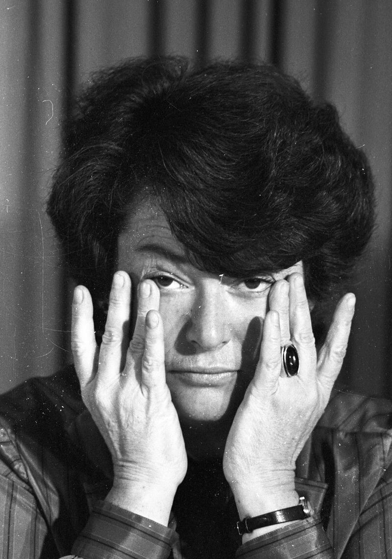 Gemma Hussey at a Fine Gael press conference during the 1982 general election campaign. Photograph: Tom Lawlor 