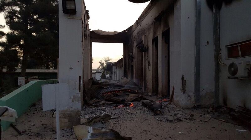 Branding the attack on the hospital in Kunduz as a ‘war crime,’ MSF has demanded an independent international inquiry  into the attack. Photograph: MSF/EPA