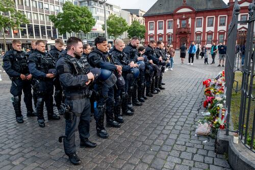 German police officer attacked by knifeman during protest dies