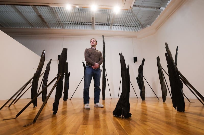 Fionn Timmins: 'The work is about what we can learn from the past and how we can use our mythology to reconnect.' Photograph: Leon Farrell/Photocall Ireland