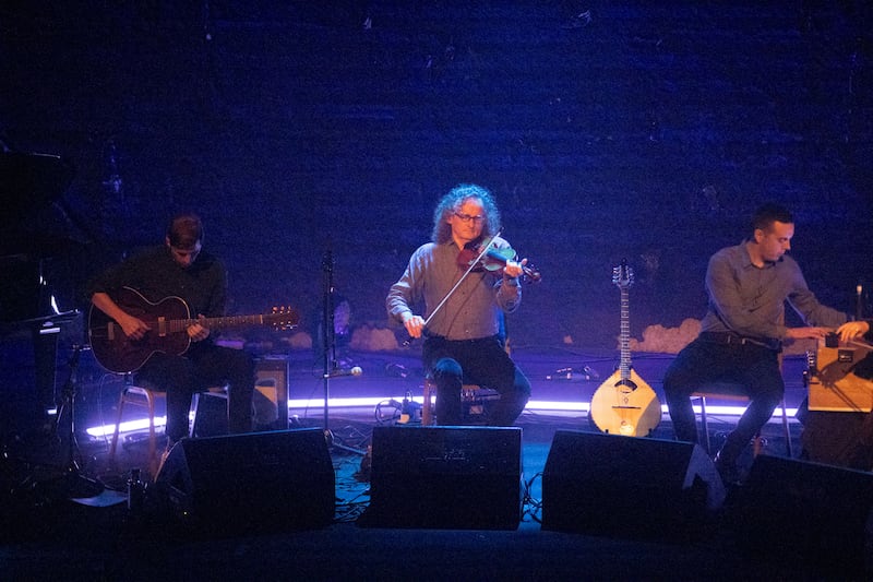 Martin Hayes and The Common Ground Ensemble perfoming at Vicar Street, Dublin. Photograph: Tom Honan for The Irish Times