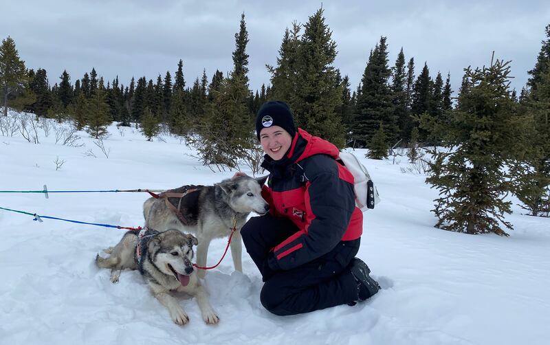 Lisa Hainsworth embracing the cold in Canada. Photograph supplied by Lisa Hainsworth