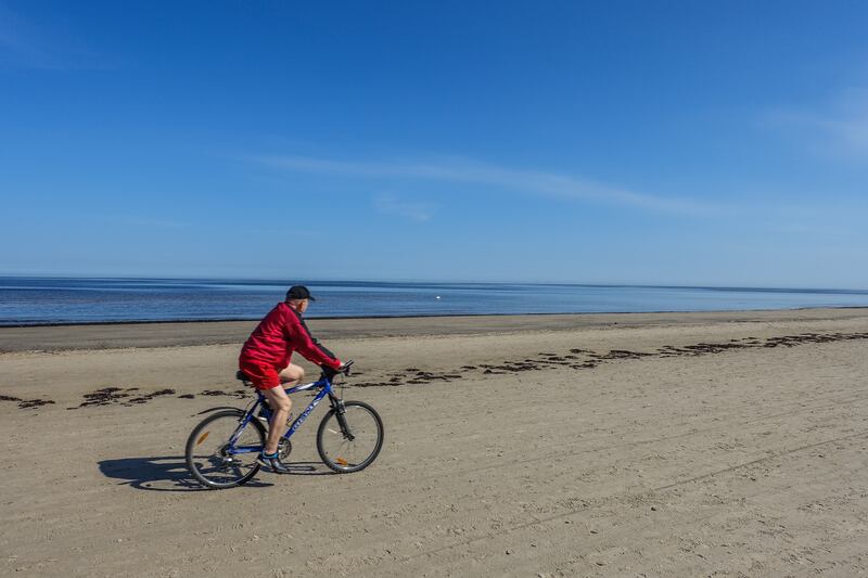 One of the beaches in Jurmala, Latvia. Photograph: Michal Fludra/NurPhoto/Getty Images