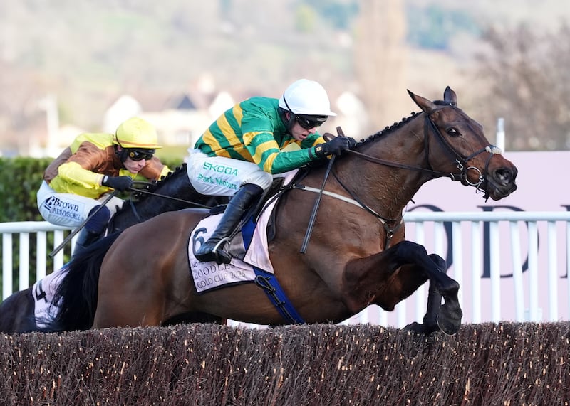 Inothewayurthinkin ridden by Mark Walsh on their way to winning the the Cheltenham Gold Cup. Photograph: Adam Davy/PA Wire