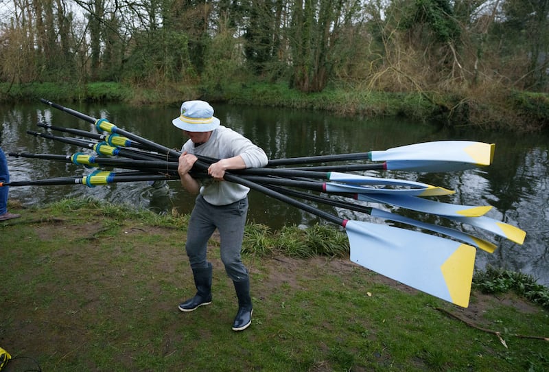 Cian O’Callaghan, who spent the day assisting teams getting in and out of the water. Photograph: Barry Cronin