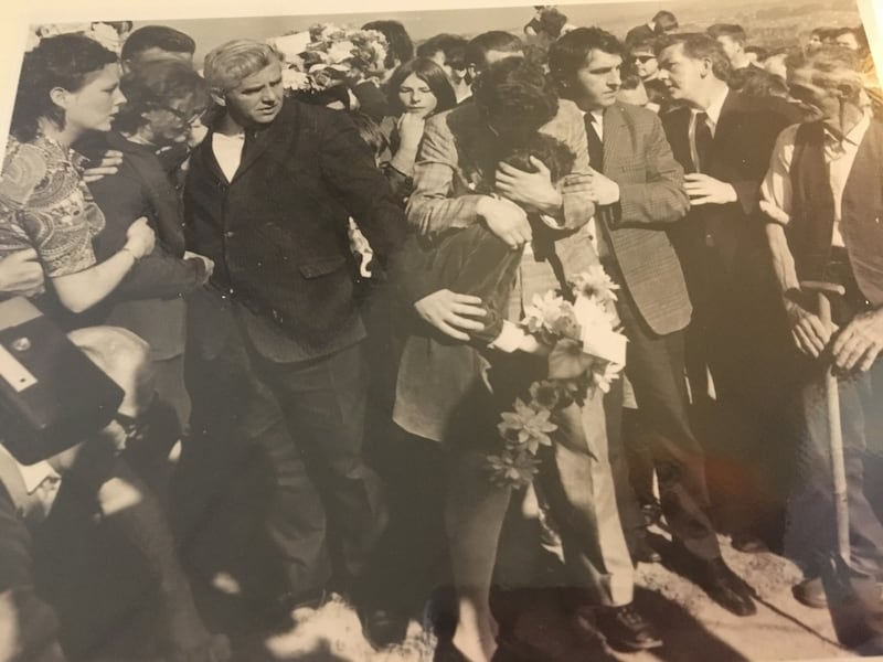 The burial of Annette McGavigan, who was killed age 14 in 1971. Photograph: courtesy of McGavigan family