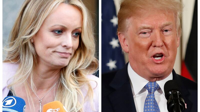 Rudy Giuliani on Wednesday let out the bombshell detail that the US president fully repaid hush money paid to  adult-film star Stormy Daniels by Michael Cohen. Photograph: Reuters