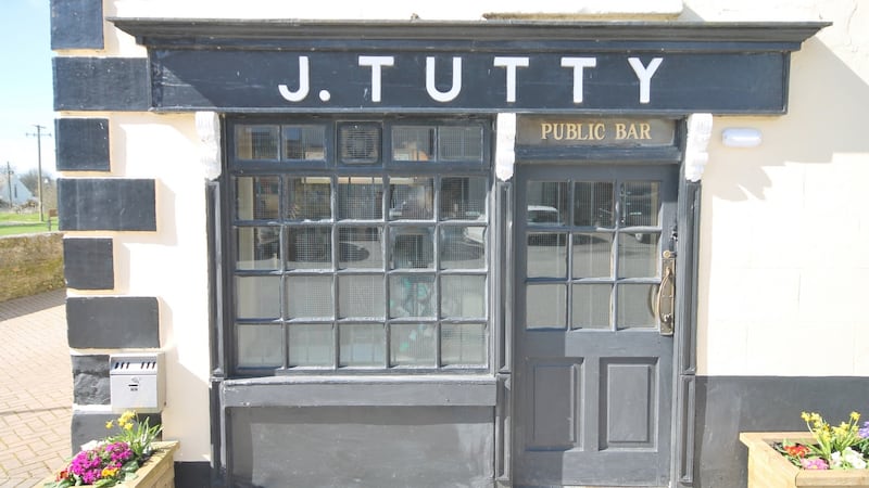 The entrance to the bar of Tutty’s, Hollywood, Co Wicklow