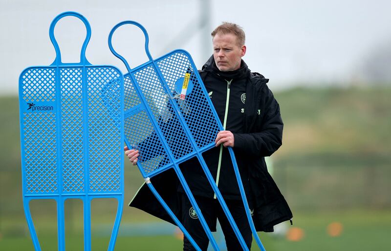 Alan Mahon at a training session. Photograph: Ryan Byrne/Inpho