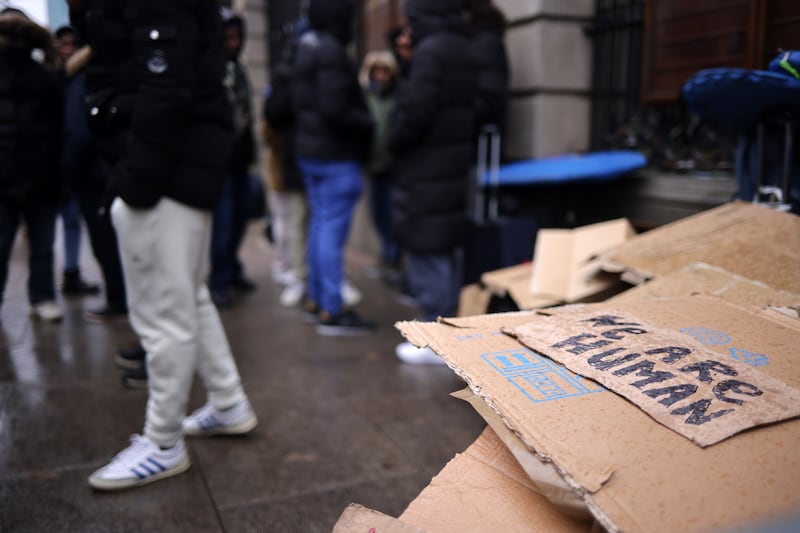 Asylum Seekers in Standoff with Gardaí at Leinster House Camp